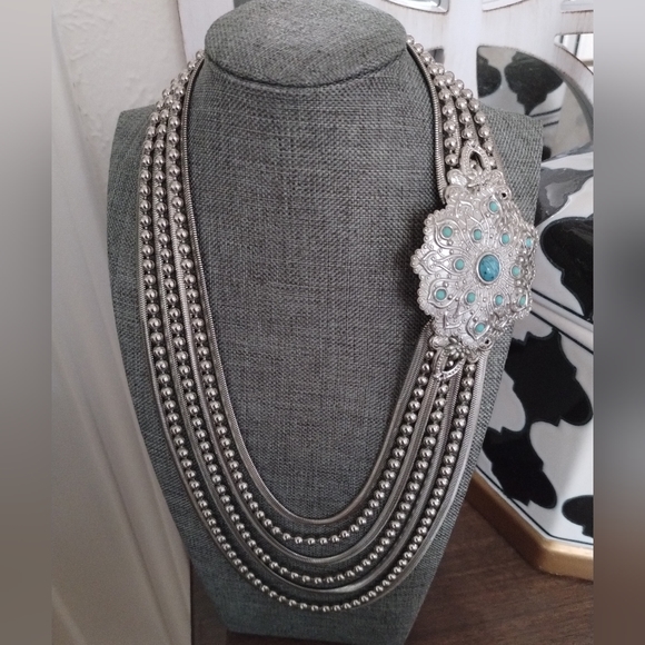 Multi Strand Tiered Necklace - Picture 12 of 16